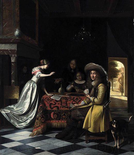 Pieter de Hooch Card Players at a Table Germany oil painting art